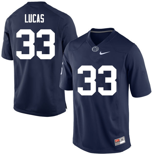 Men Penn State Nittany Lions #33 Richie Lucas College Football Jerseys-Navy